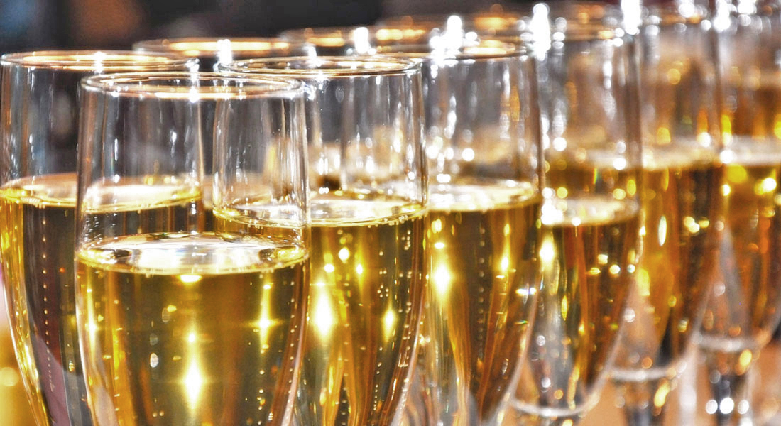 Dekorativt billede af champagne